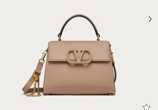 Valentino - Garavani Small Vsling Grainy Handbag – Beige