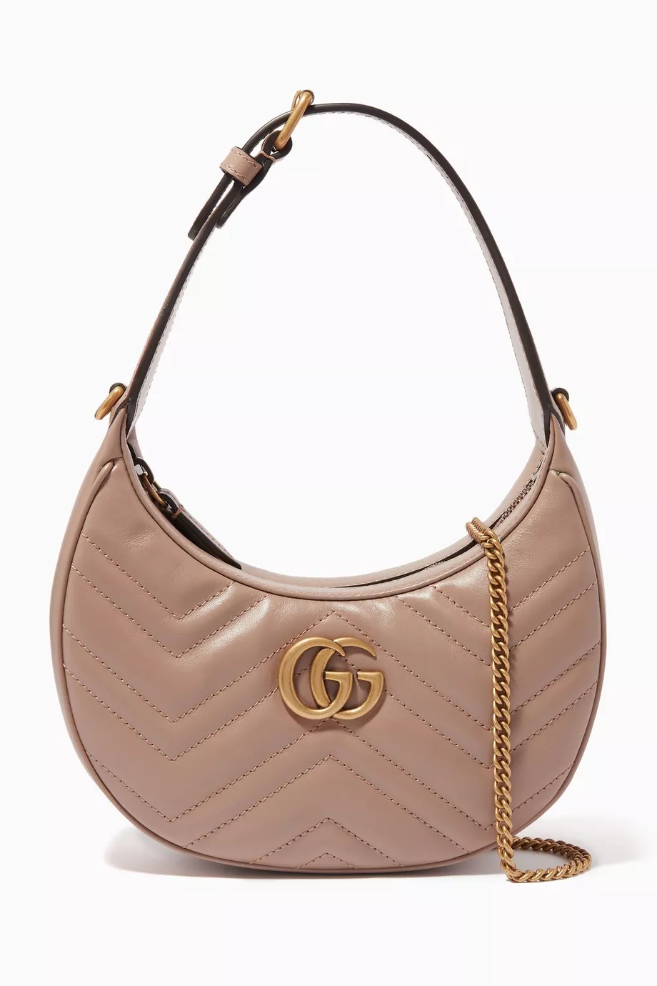 Gucci - GG Marmont Half-moon Mini Bag - Beige