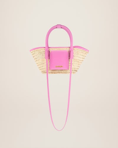 Le Petite Panier Soli Beach Basket Bag - Pink/Beige