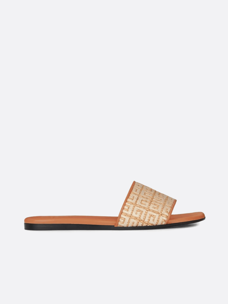 Givenchy - 4G Raffia Slide Sandals - Beige