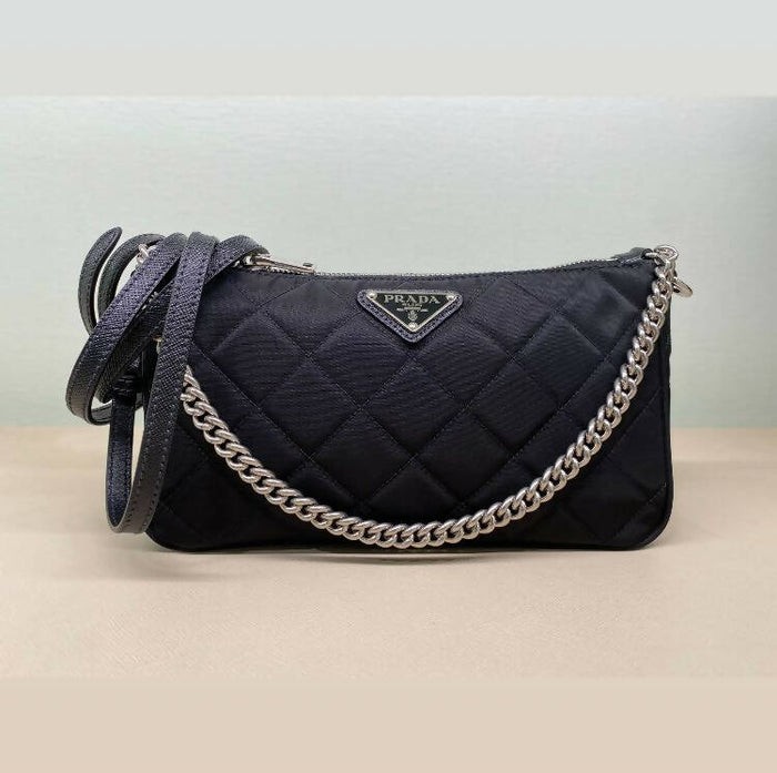 Prada - Quilted Chain Bag - Black