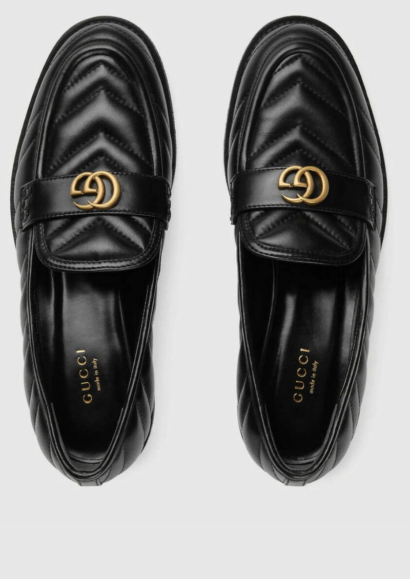 Loafers with Double G - Black