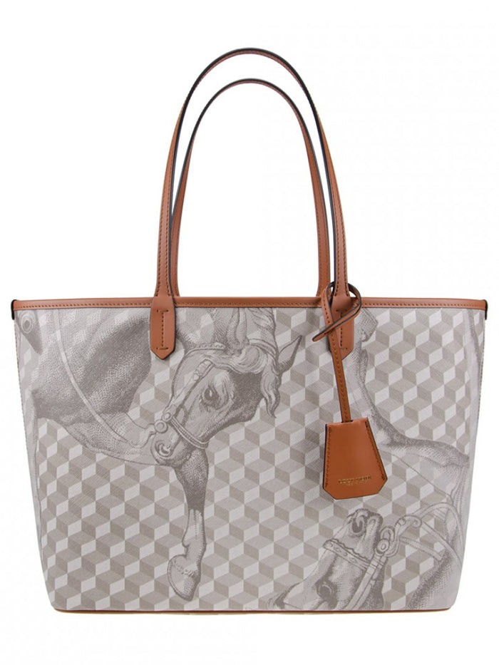 Loup Noir - Small Cheval Shopper Tote Bag - Sand/Toffee