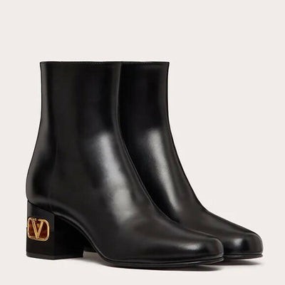 Valentino - Garavani Heritage Calfskin Ankle Boot – Black