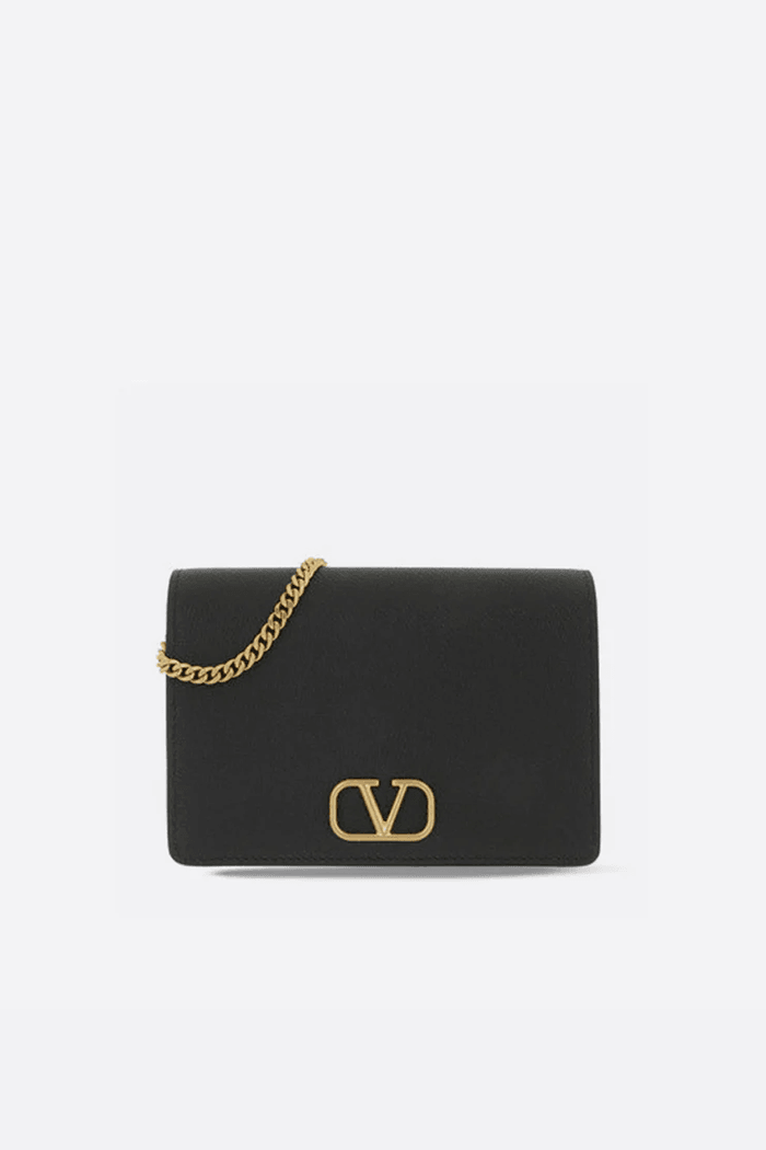 Valentino Garavani Small Vsling Grainy Calfskin Handbag - English Green