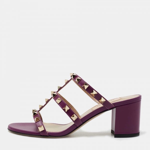 Valentino - Rockstud Slide Women Sandals – Dark Purple