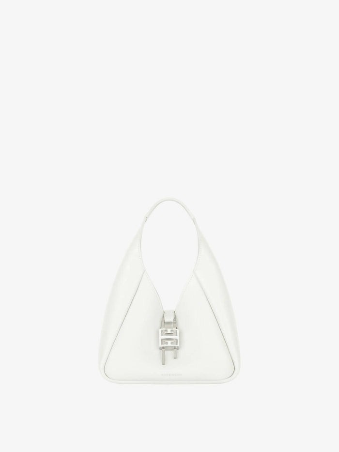 Mini G-Hobo Bag in Smooth Leather - White