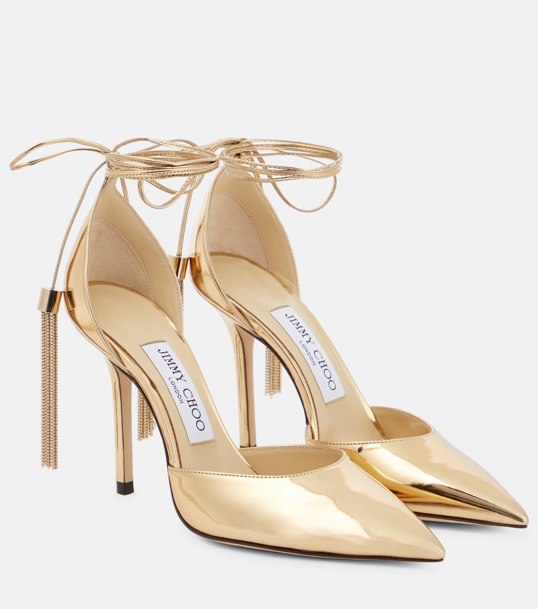 Eris 100 metallic-effect Sandals - Gold