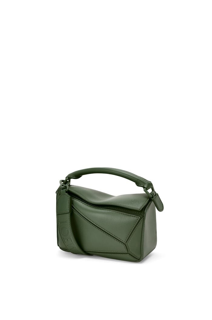 Mini Puzzle Bag in Satin Calfskin - Green