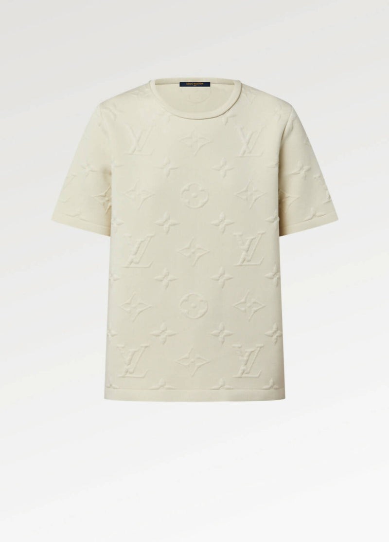 Louis Vuitton - 3D Monogram Knit Top - Off-white