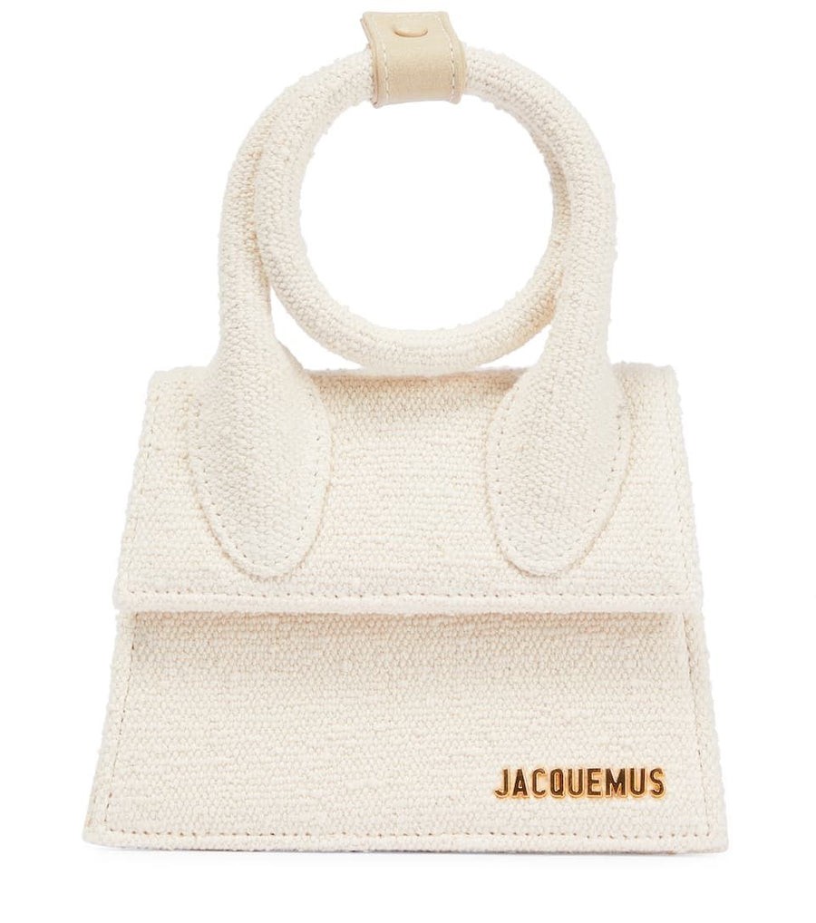 Le Chiquito Noeud Canvas Bag - Off-white