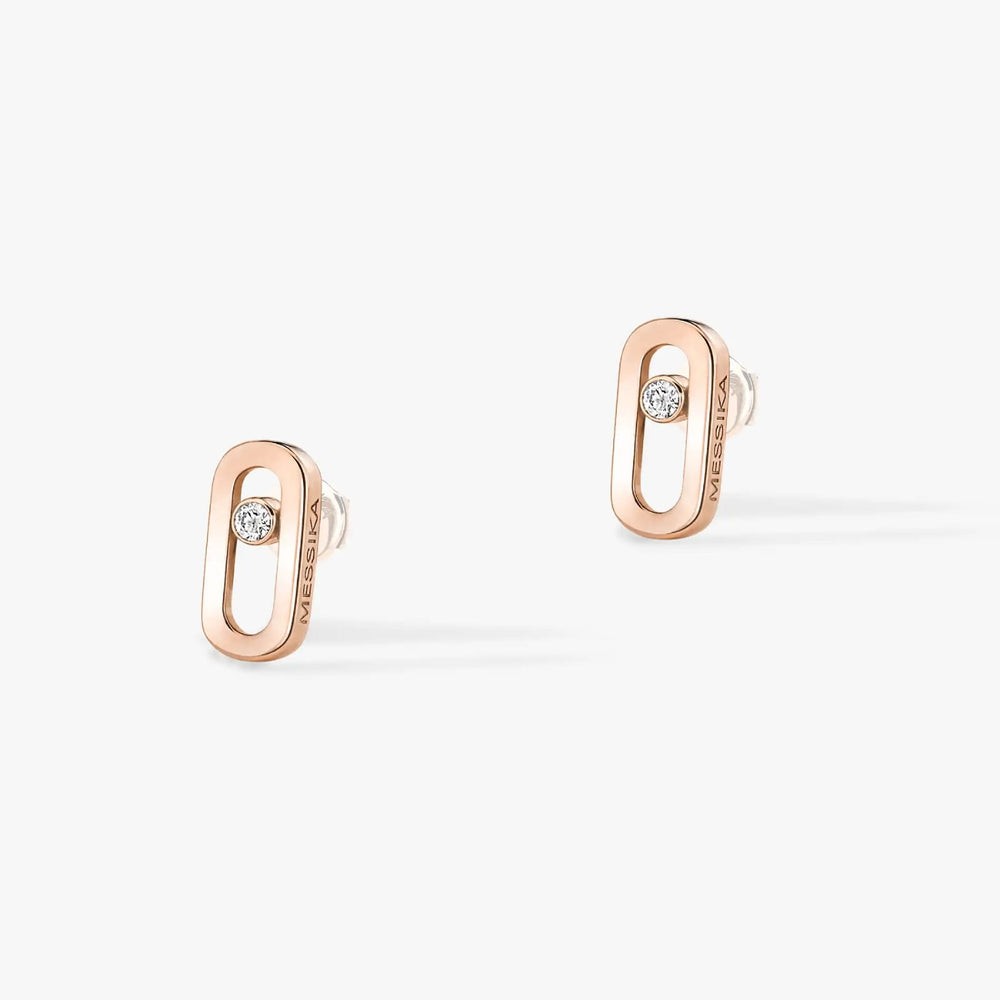 Messika - Move Uno Stud Diamond Earrings - Pink Gold