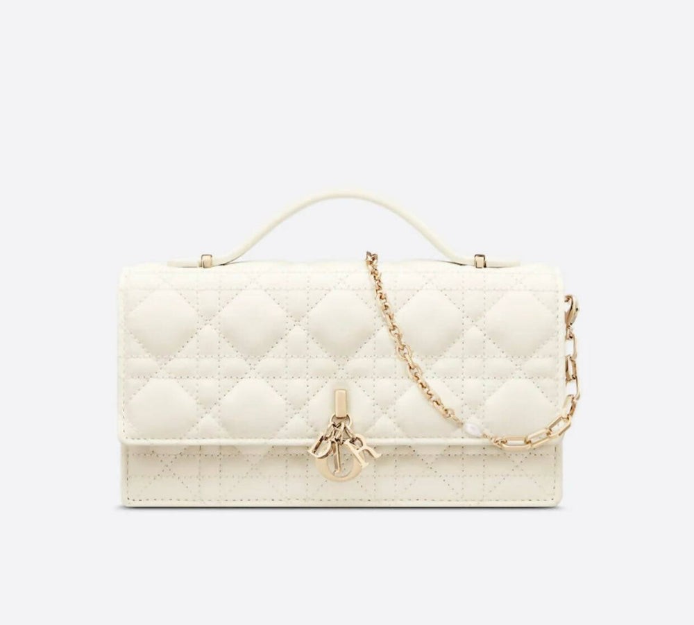 Lady Top Handle Clutch - White
