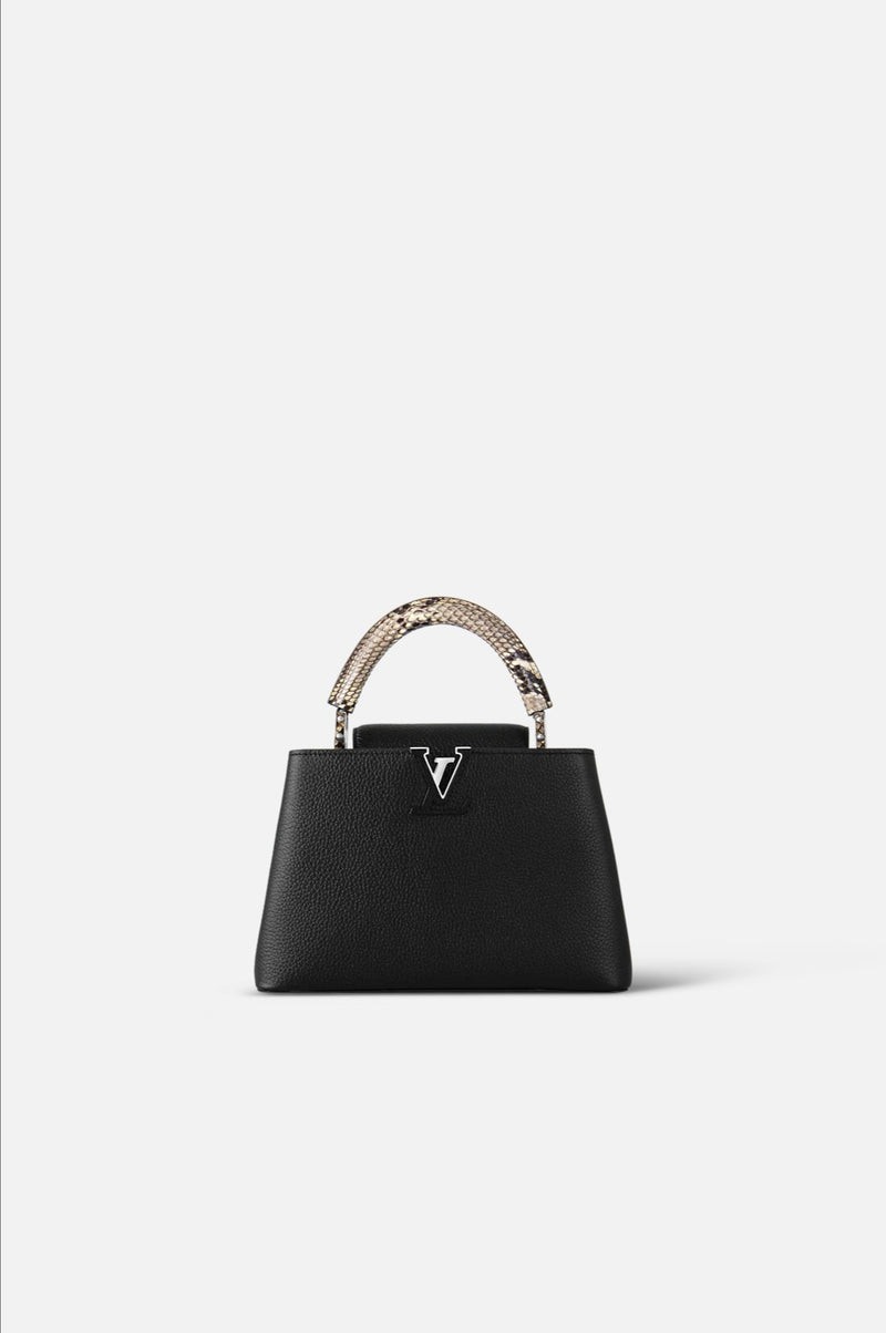 Louis Vuitton Capucines Shoulder Bag BB Black Leather