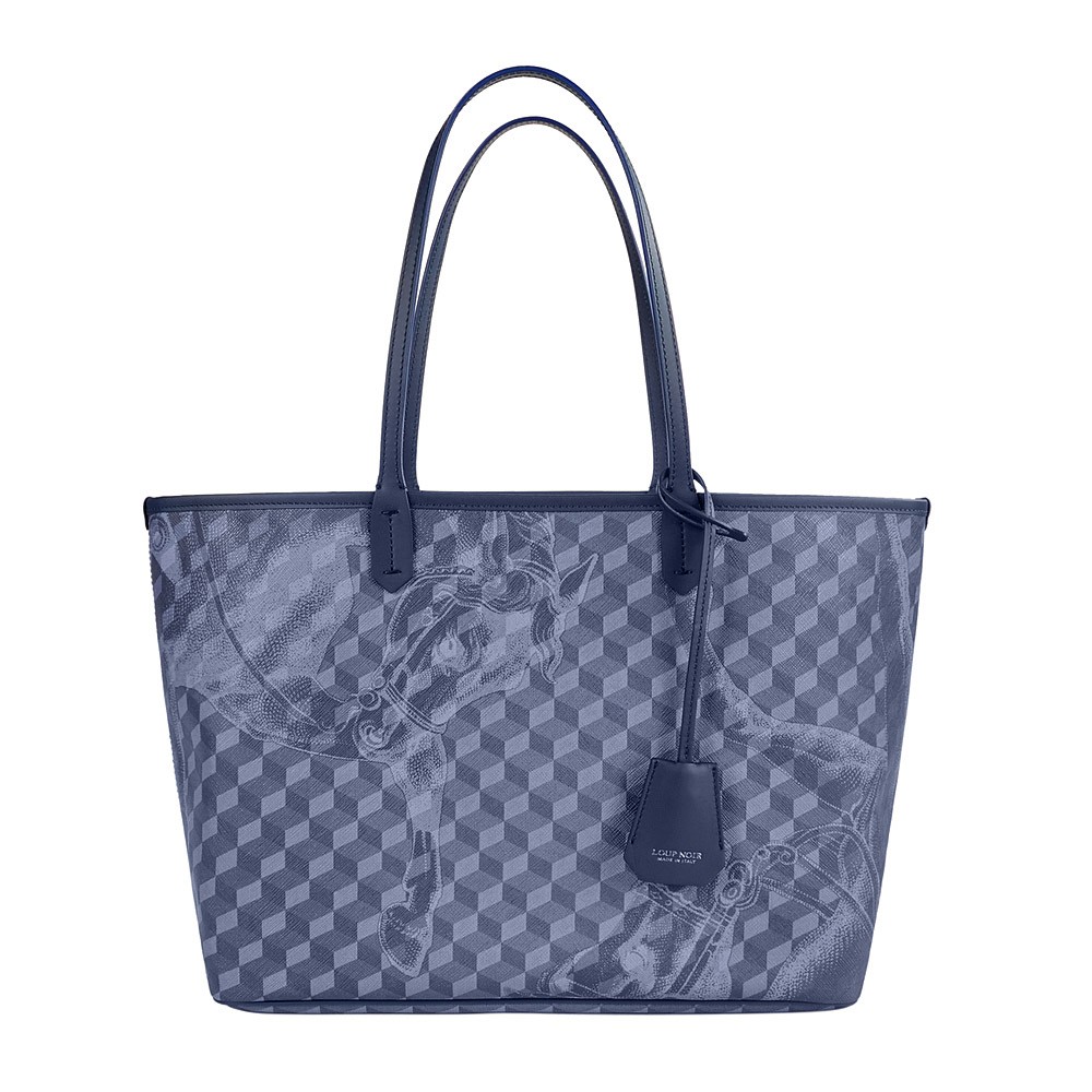Small Shopper Cheval Tote Bag - Dark Blue