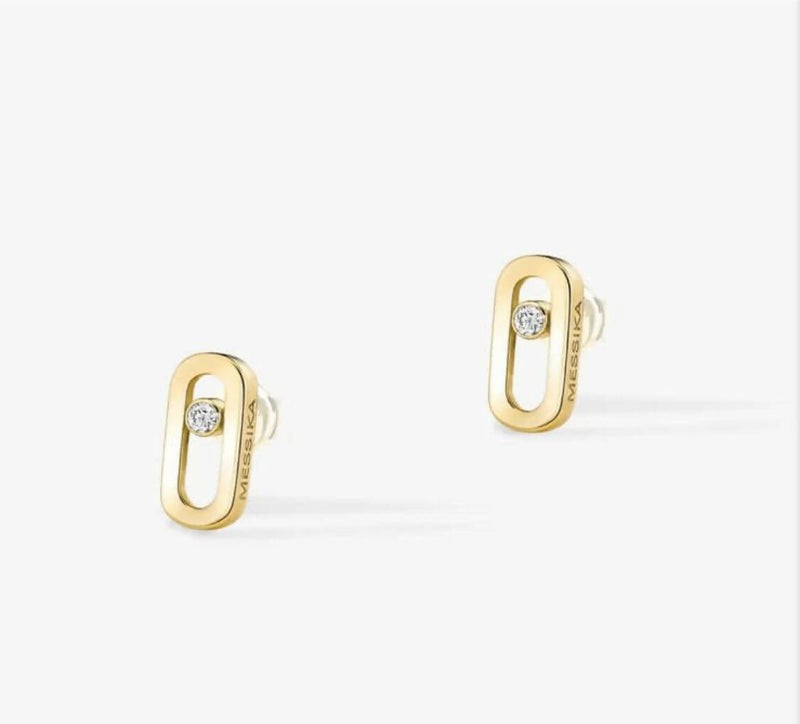 Messika - Move Uno Stud Diamond Earrings - Yellow Gold