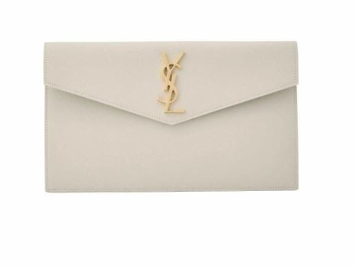 SAINT LAURENT - Uptown grained leather envelope pouch