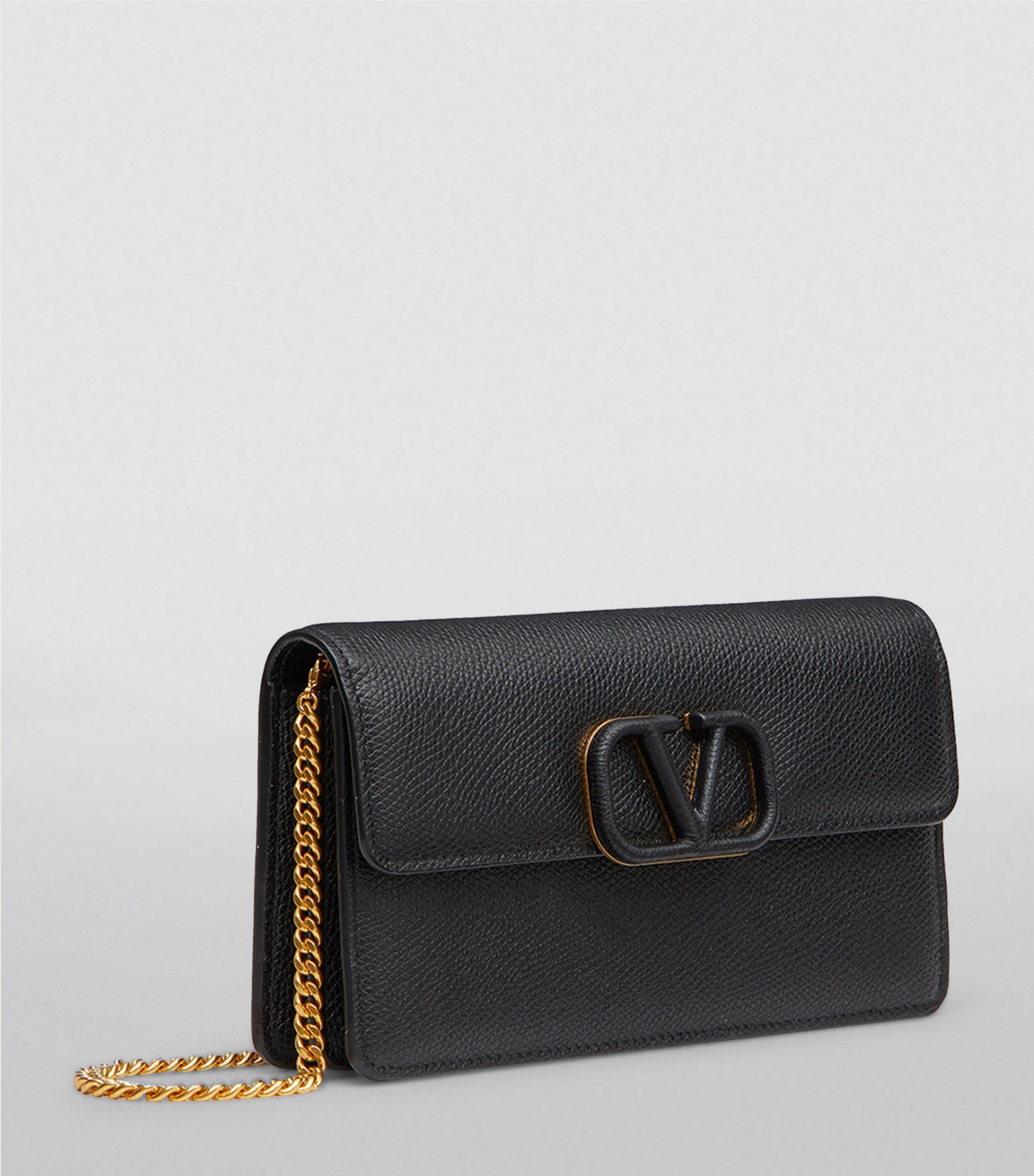Valentino - Leather Vsling Wallet - Black