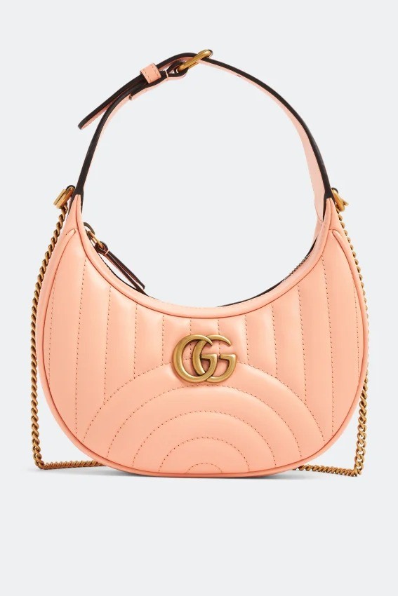 GG Marmont Half-moon Mini Bag - Powder Pink