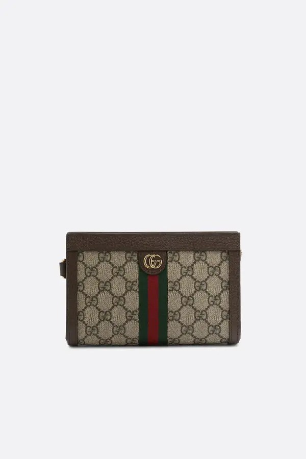 Gucci - Ophidia Large Pouch with Web - Beige