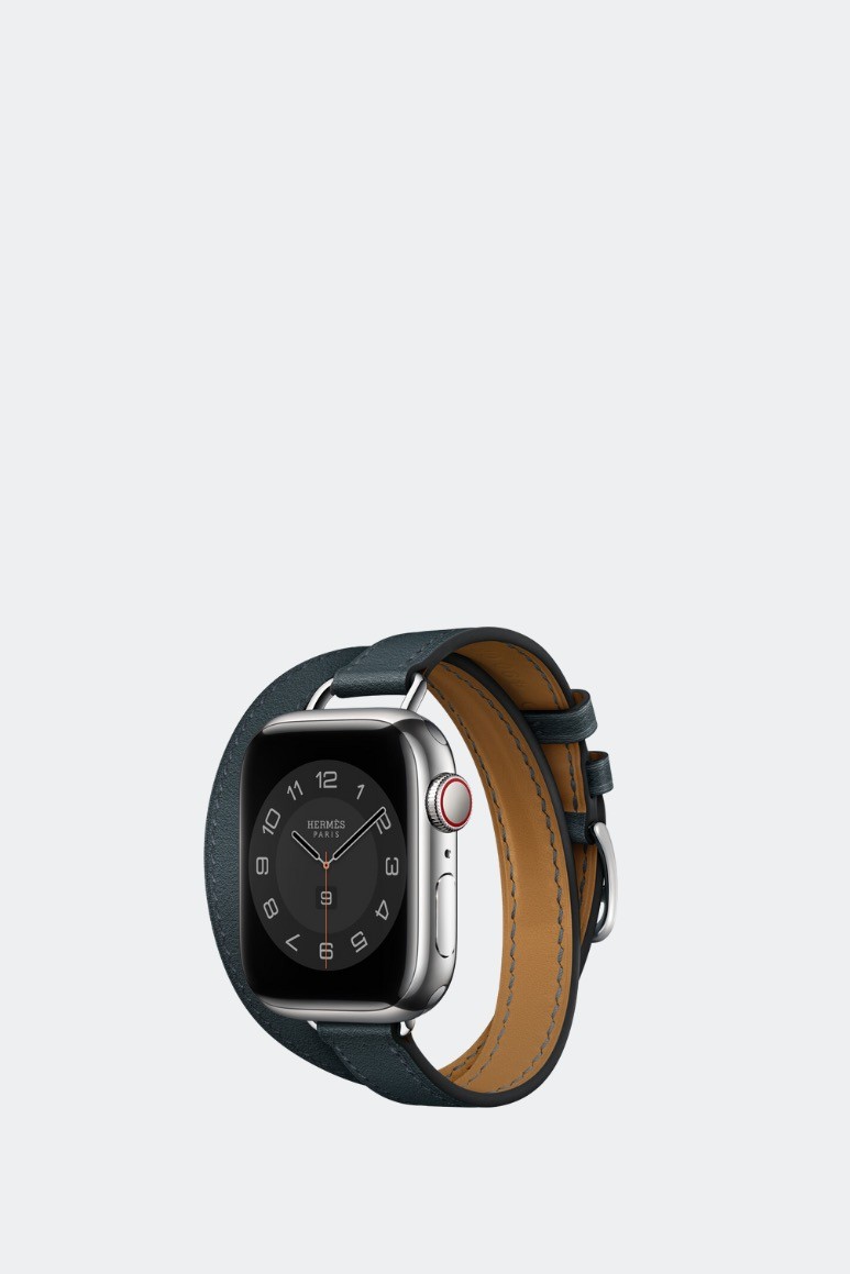 Apple Watch Hermès - 41mm Vert Rousseau Swift Leather Attelage Double Tour