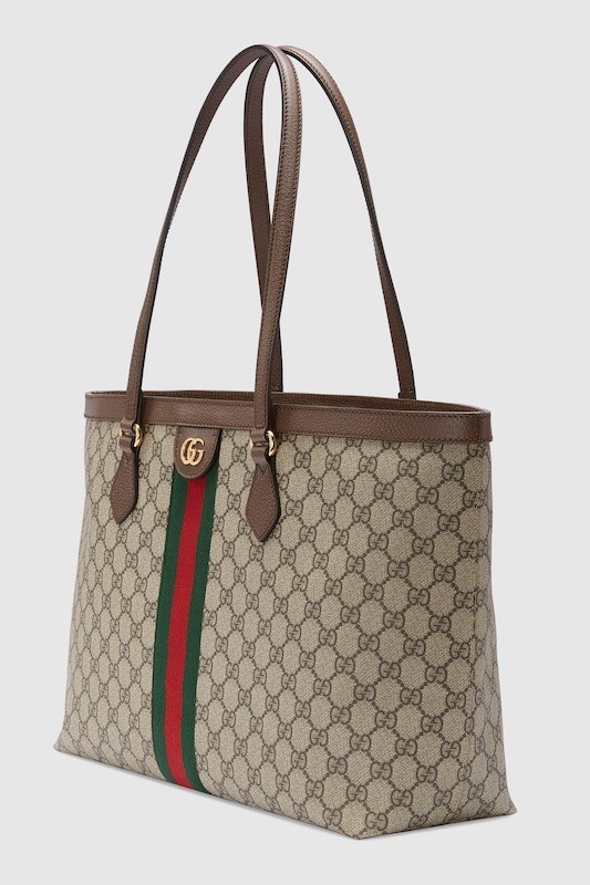 Gucci - Ophidia GG Medium Tote - Red/Green