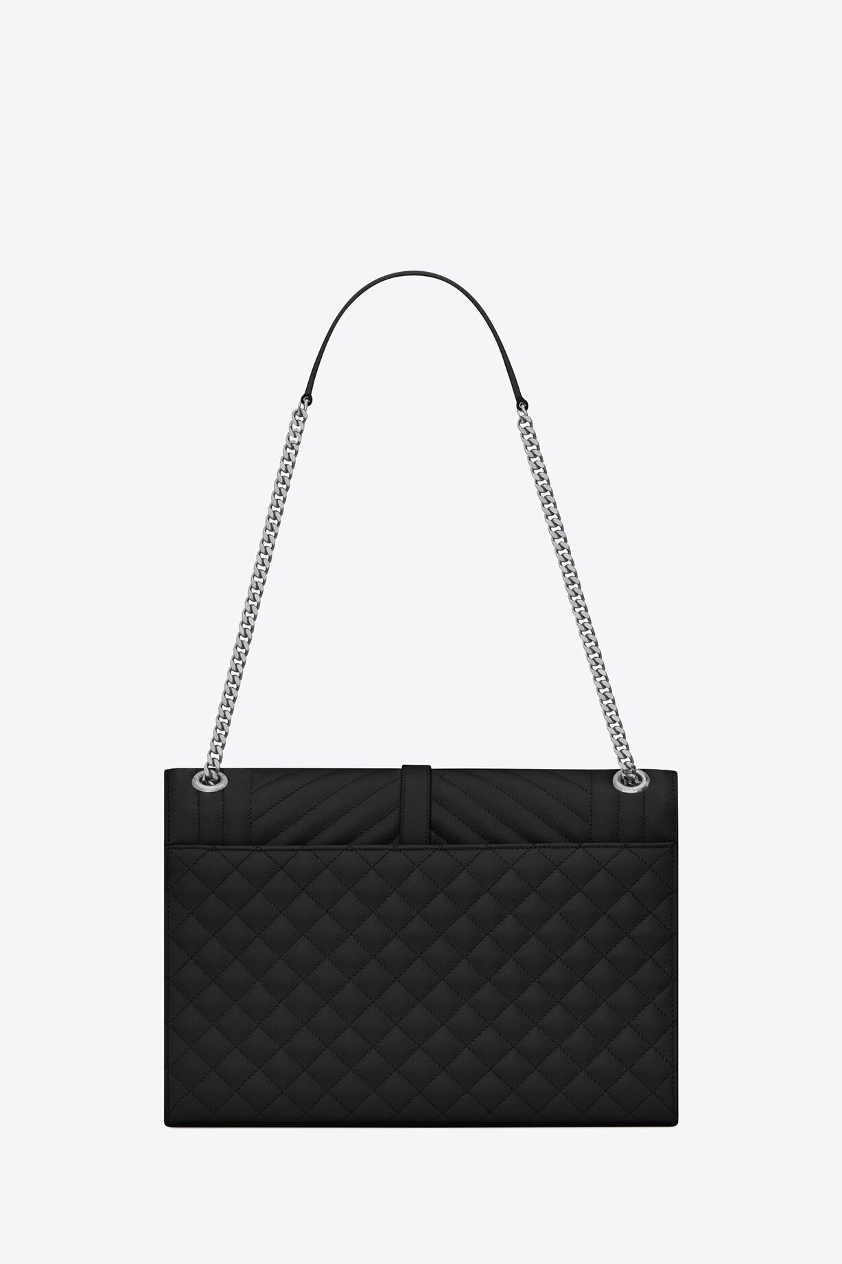 Envelope Shoulder Bag - Black/Silver
