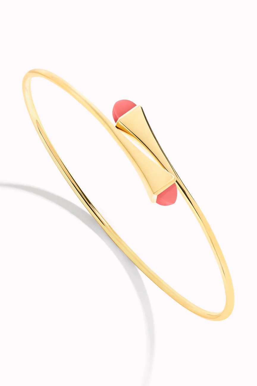 Marli - Cleo Wire Gold Slip-On Bracelet - Rose Gold