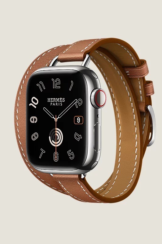 Apple Watch Hermès Double Tour 41 mm Attelage - brown