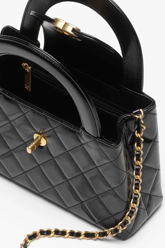 Mini Shopping Bag - Black/gold