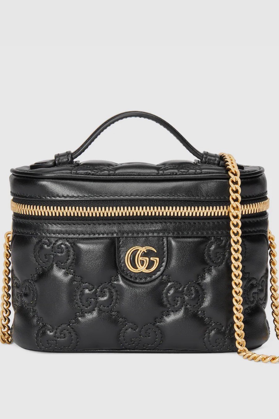Gucci - Matelassé Top Handle Mini Bag - Black