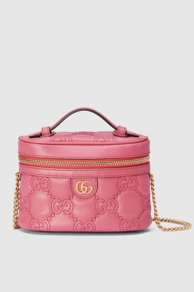 Gucci - Matelassé Top Handle Mini Bag - Pink