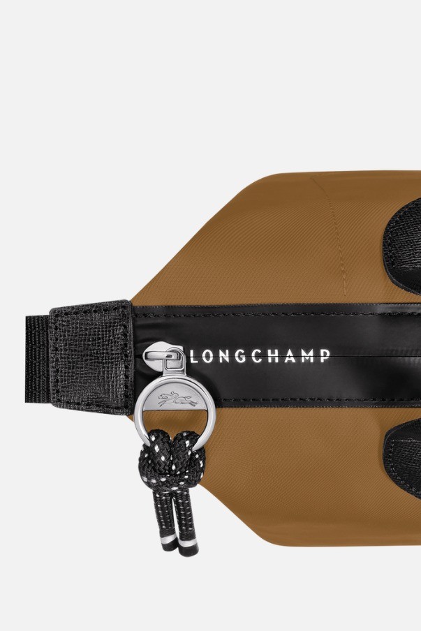 tas sling-bag Longchamp Le Pliage Cuir Beige Crossbody XXS