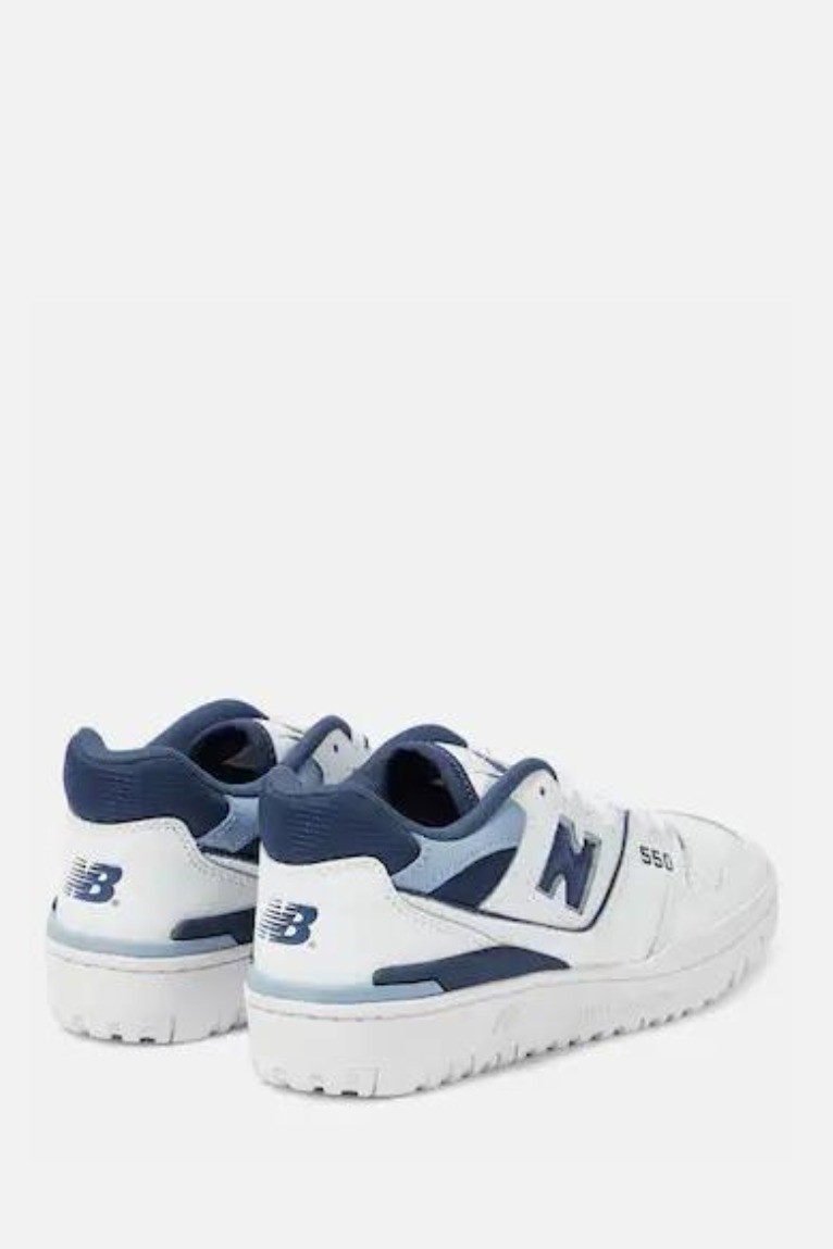BB550 Leather Sneaker - White/blue