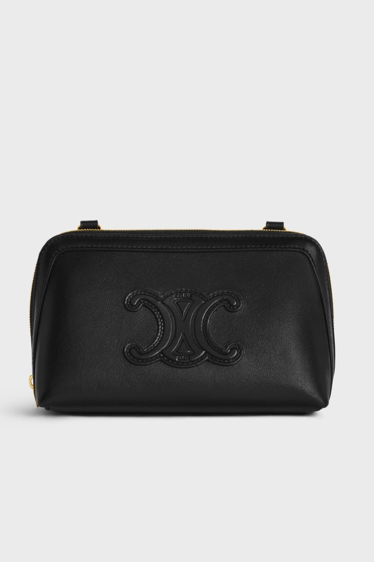 Triomphe leather handbag - Black