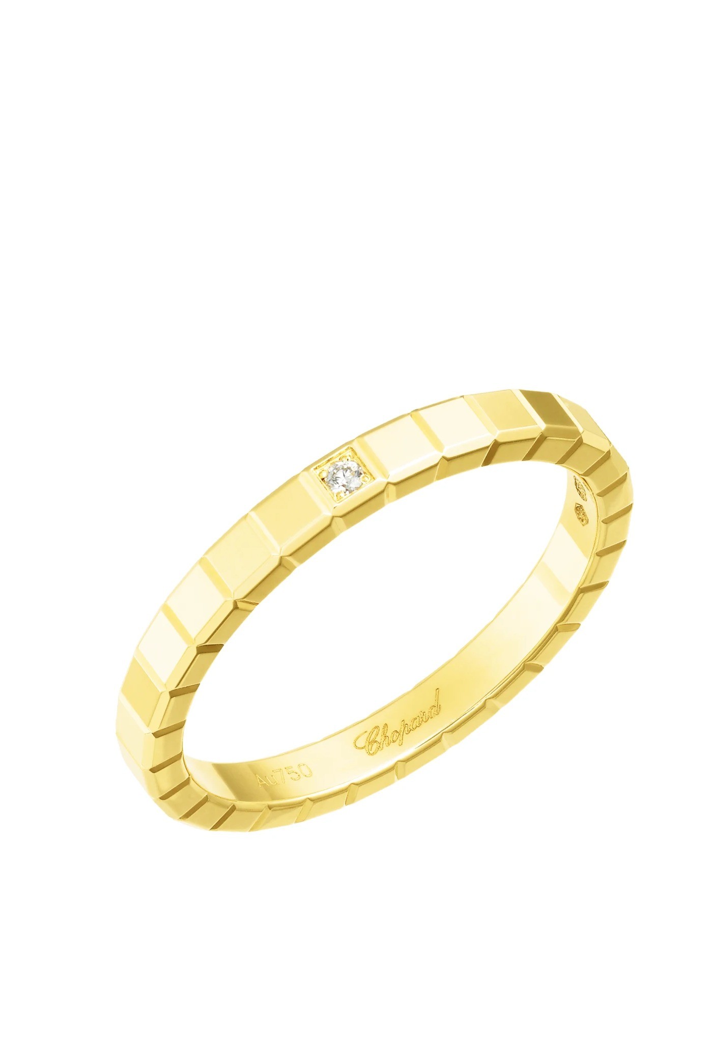 Chopard - Mini Ice Cube Pure Single Diamond Yellow Gold Ring - Gold