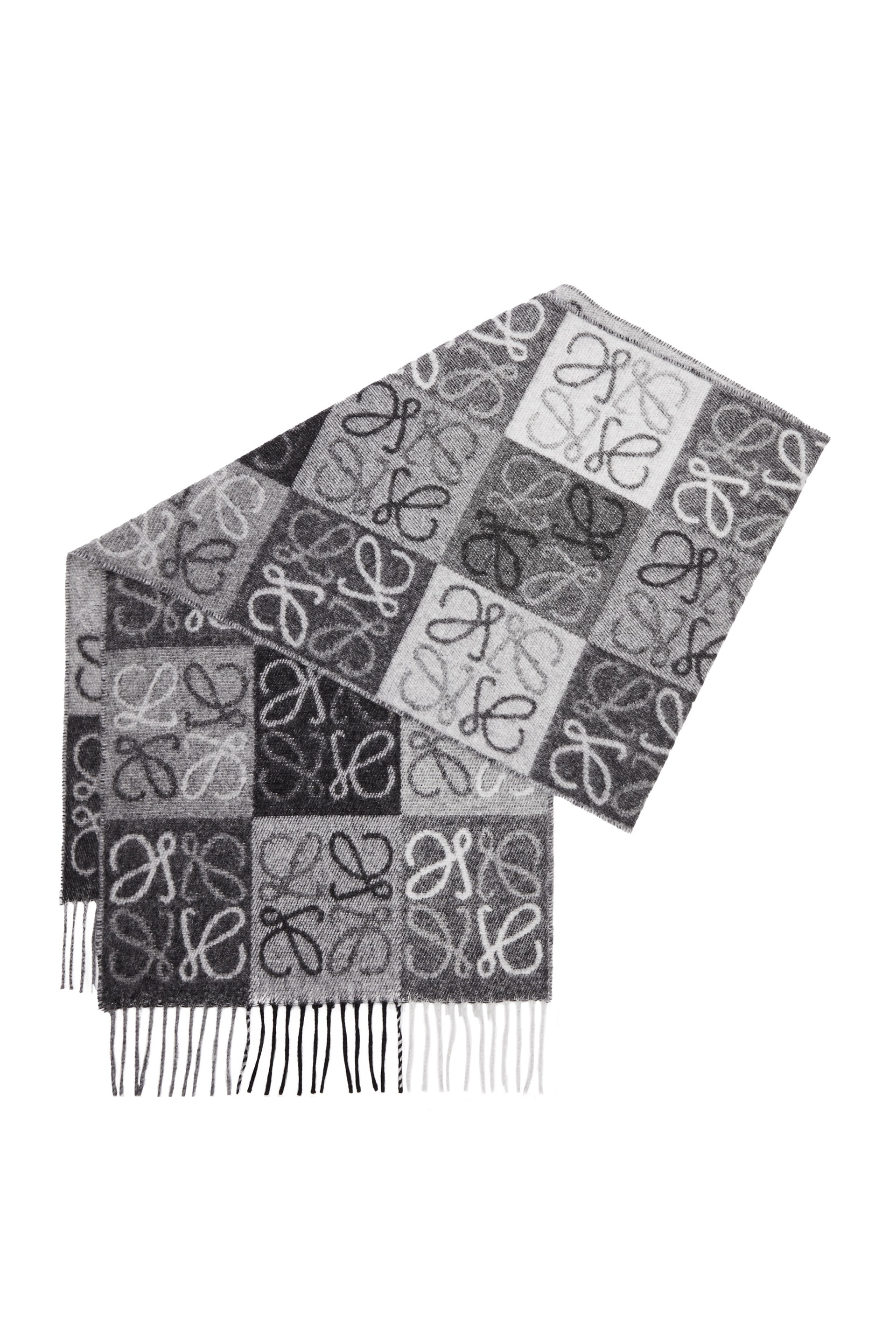 Loewe - Scarf In Wool & Cashmere - Gray