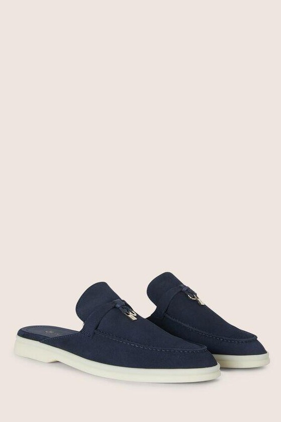 Babouche Charms Loafers - Dark Blue