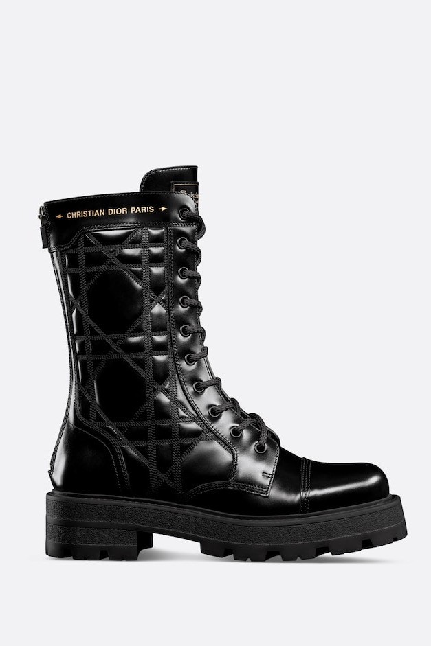 Dior - D-Unit ankle boot- Black Quilted Cannage Calfskin