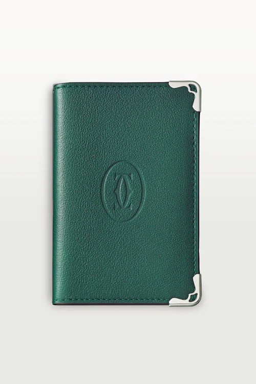 Peacock-Green Calfskin 4-Credit Card Holder