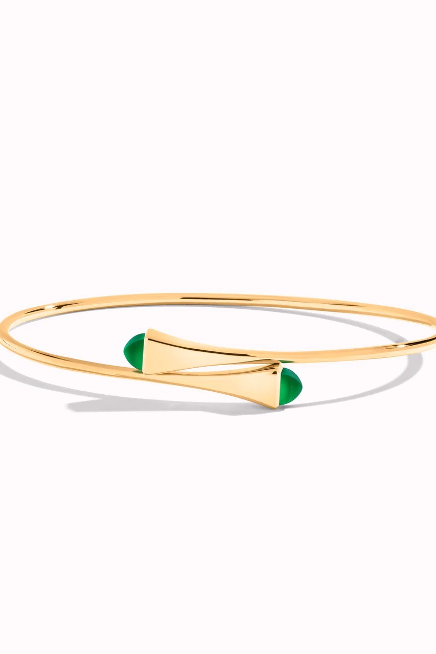 Marli - Cleo Wire Gold Slip-On Bracelet In Rose Gold