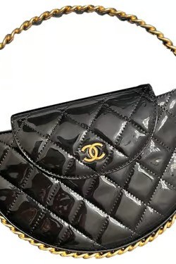 Chanel - Calfskin Chain Leather Bridal Logo Pouches