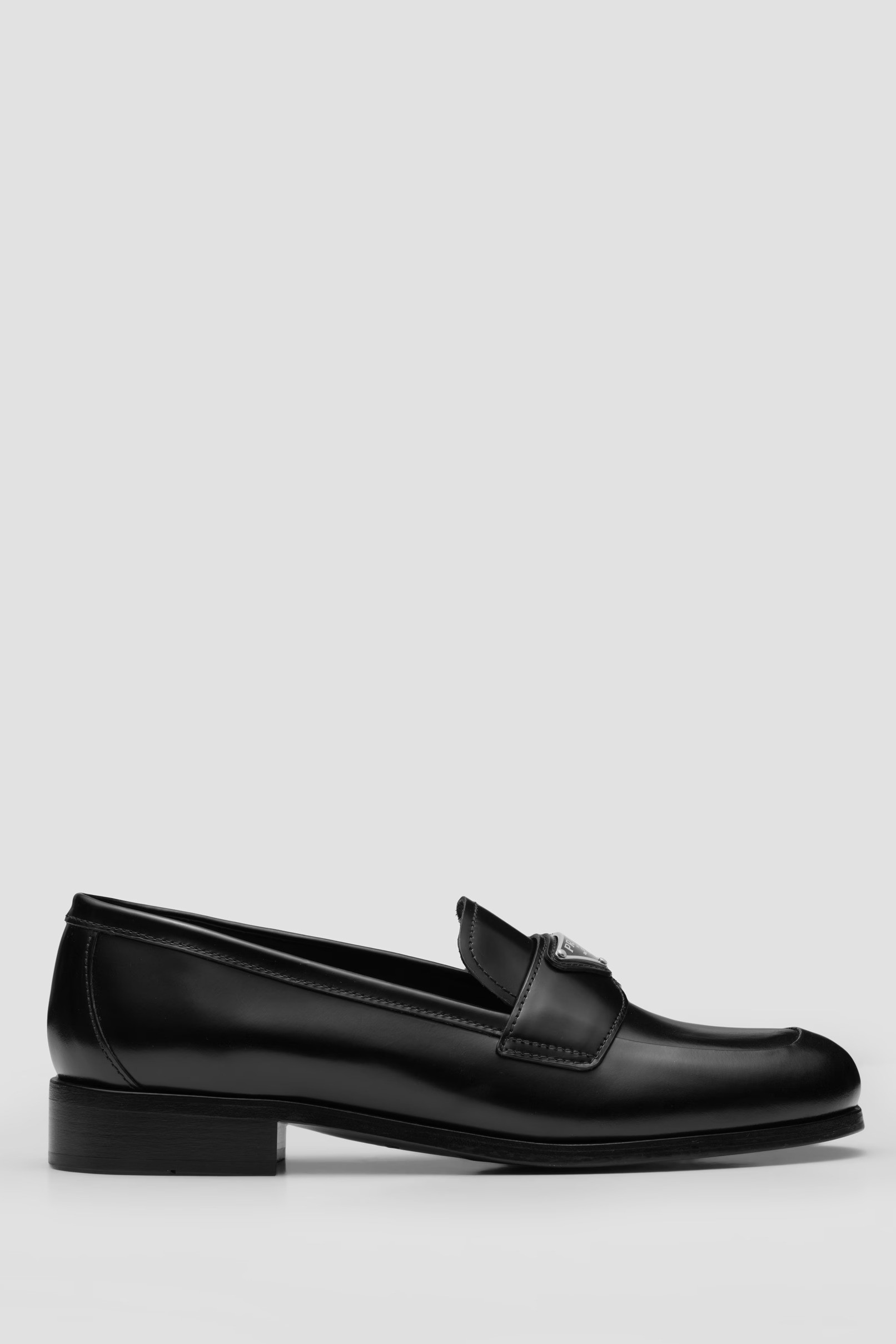 Brushed leather loafers - Black