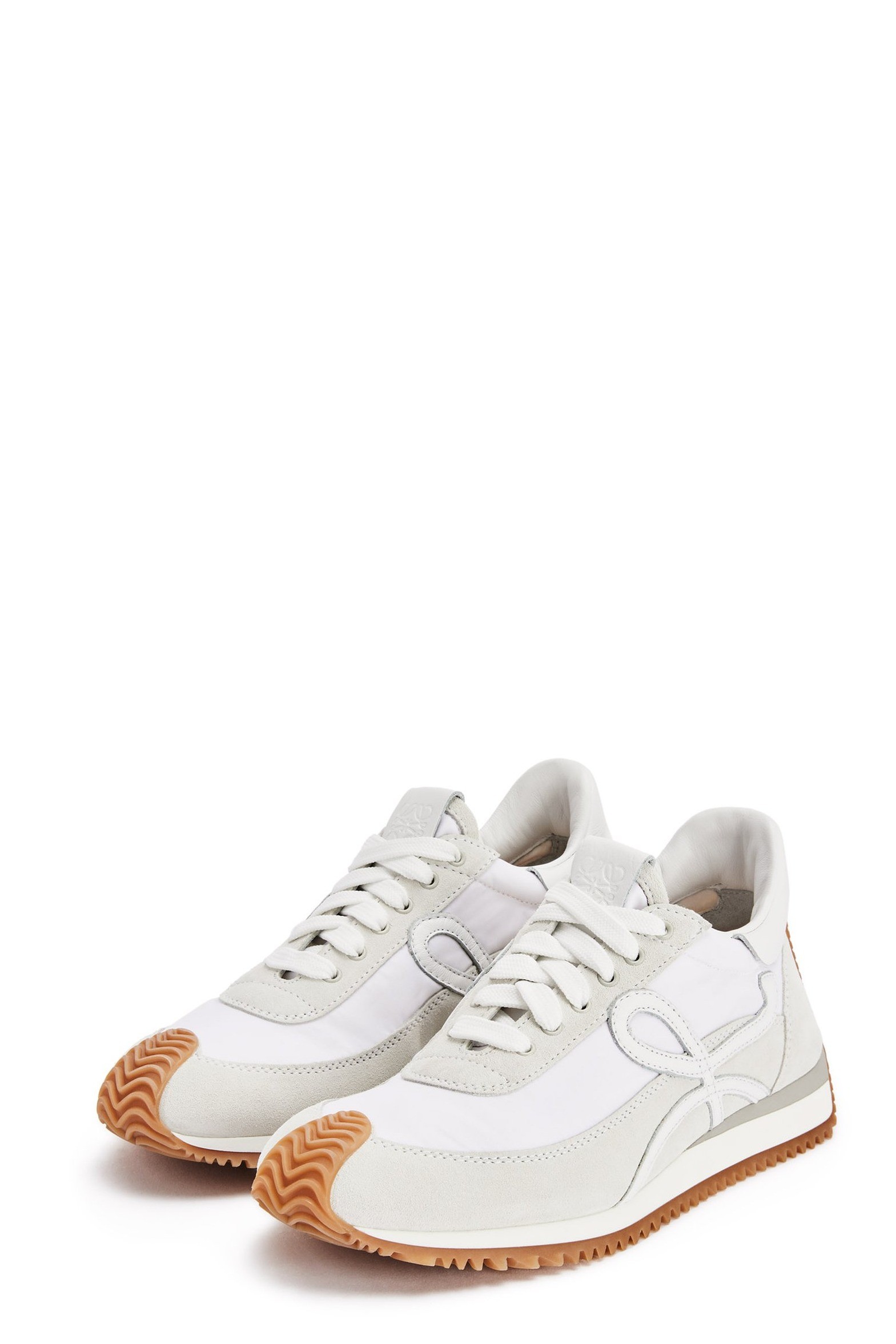 Flow Runner in nylon and suede - White