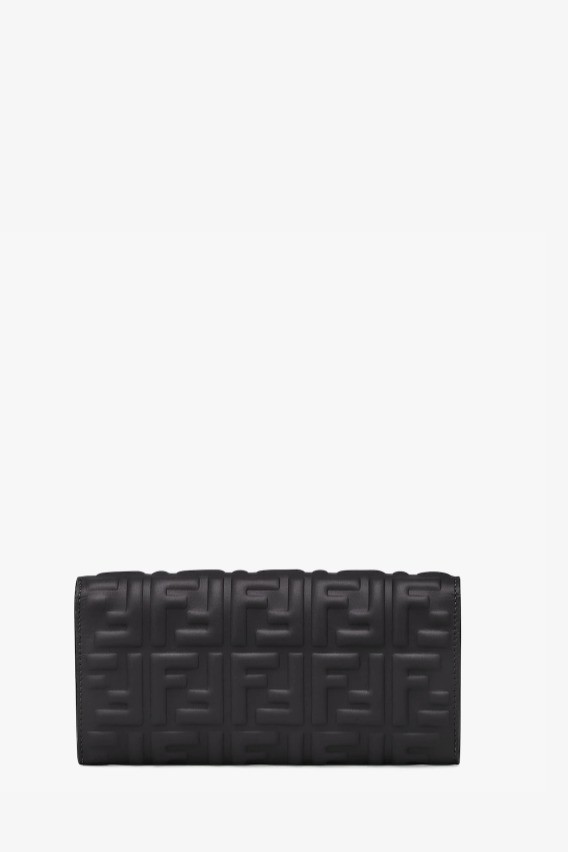 Baguette FF Chain Midi Bag - Black