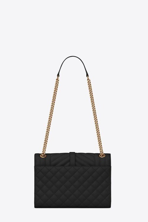 Envelope Meduim Shoulder Bag - Black/Gold