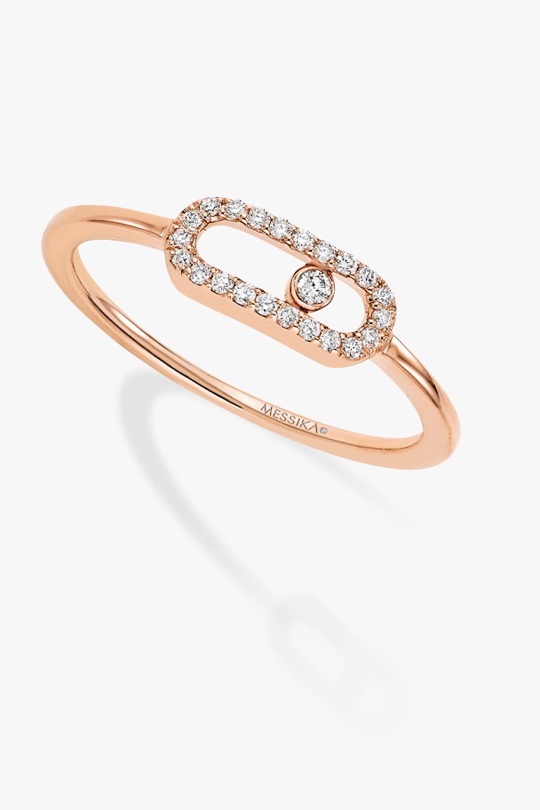 Messika -  DIAMOND RING MOVE UNO - PINK GOLD