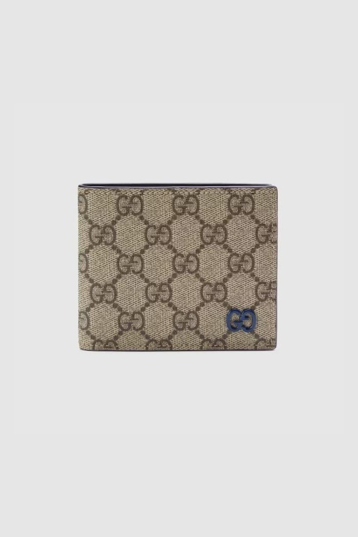 Gucci - WALLET WITH GG DETAIL - beige and ebony