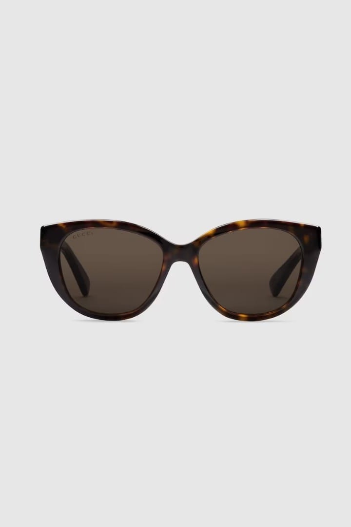 CAT-EYE FRAME SUNGLASSES - Brown