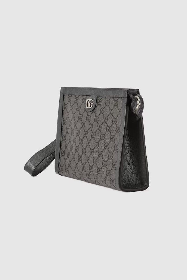 Gucci - OPHIDIA GG POUCH - Gray